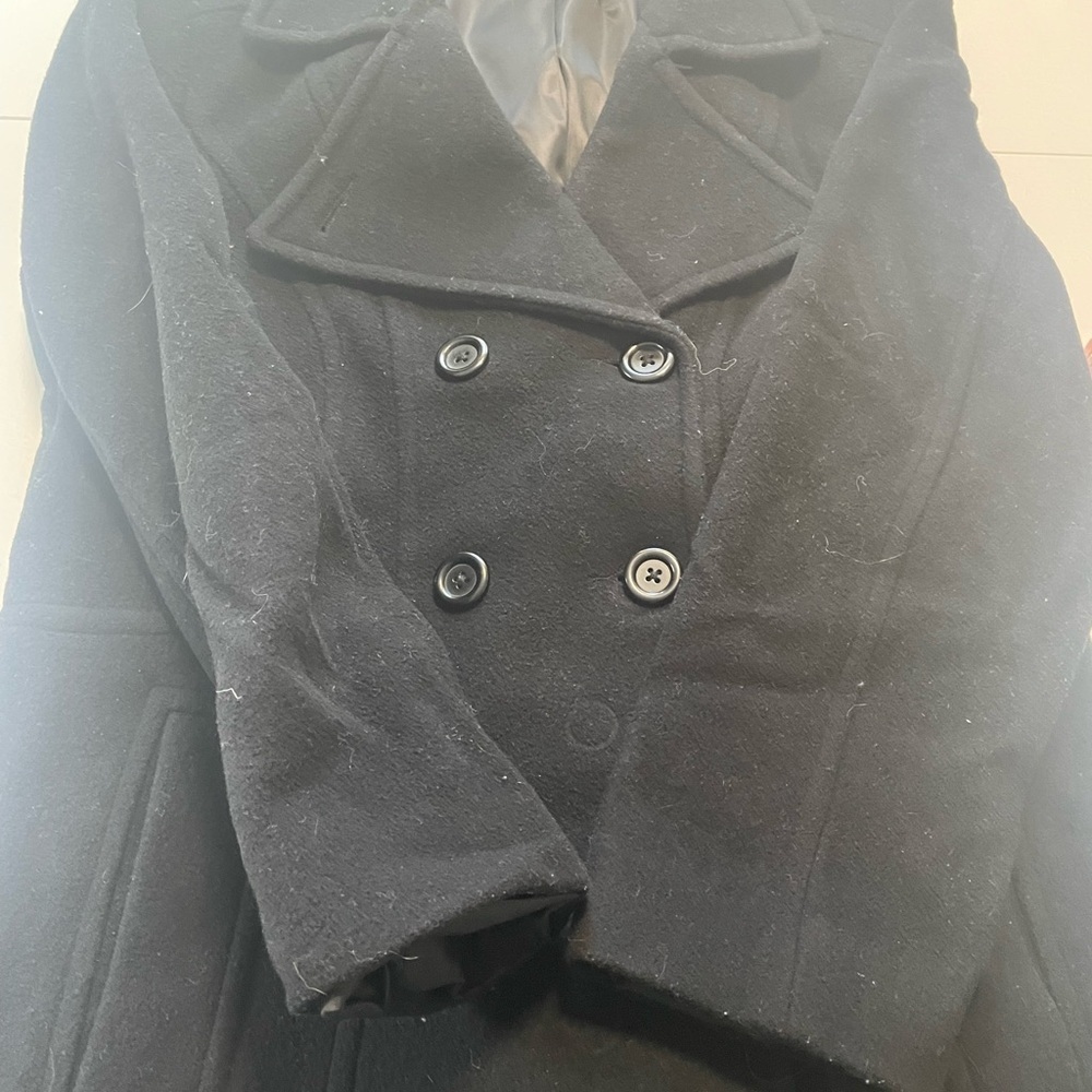 Croft & Barrow Classic Black Pea Coat - Picture 4 of 7